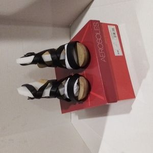 Aerosols  silver plush wedges Color Black Size 8.5